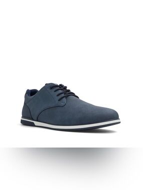 Aldo Men's Navy Lace-Up Derby with White Trim Size 10.5